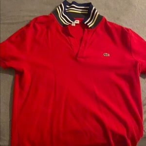 Lacoste Slim Fit Red Polo Large